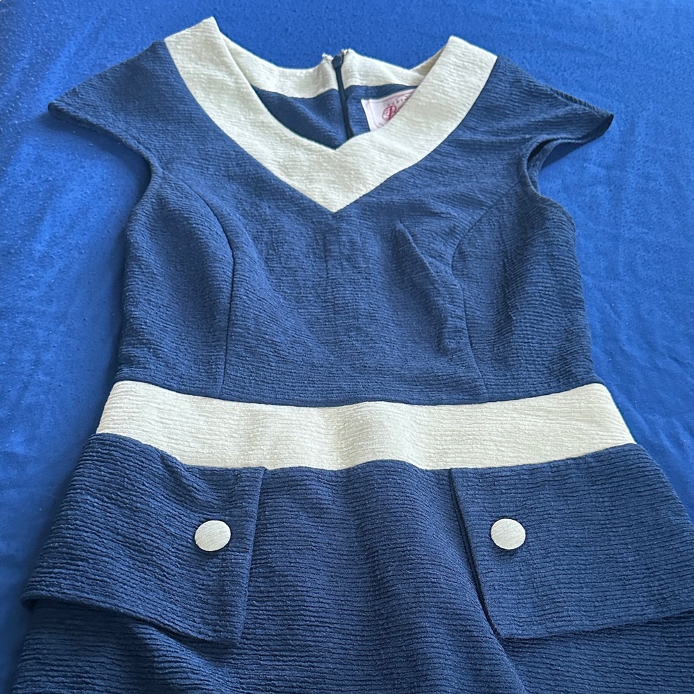Stylish Blue and White Kids Dress